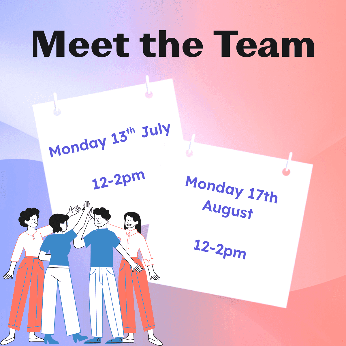 Meet the Team Summer Sessions